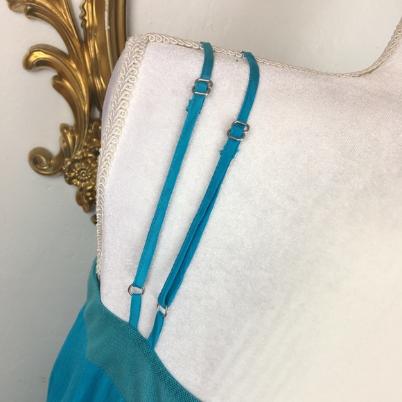 BCBGENERATION Turquoise 100% Silk Dress Sz S - Picture 4 of 7